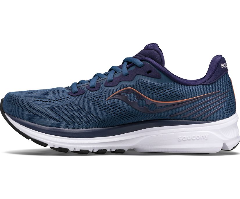 Women's Saucony Ride 14 Running Shoes Navy | Singapore 193AHKP